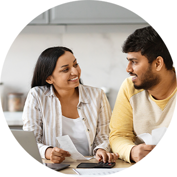 Woman paying tax online